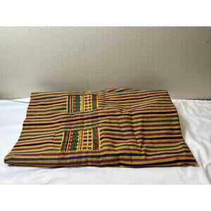 37.5x67" Kente Cloth from Cameroon Africa Woven